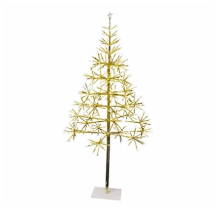 Adiciones 42 in. Christmas LED Light Burst Gold Tree, Pure White AD2060759